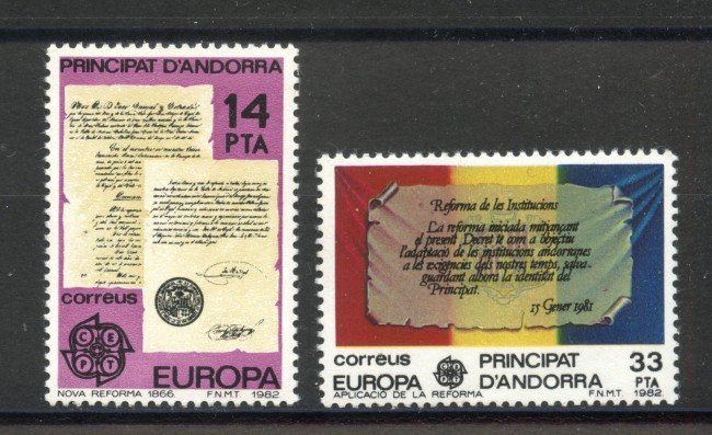 1982 - ANDORRA  SPAGNOLA - LOTTO/41425 - EUROPA 2v. - NUOVI