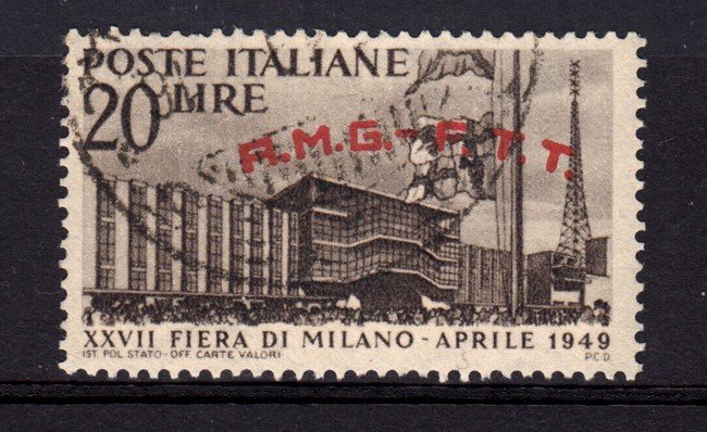 1949 - LOTTO/14681 - TRIESTE  A -  20 LIRE FIERA DI MILANO - USATO