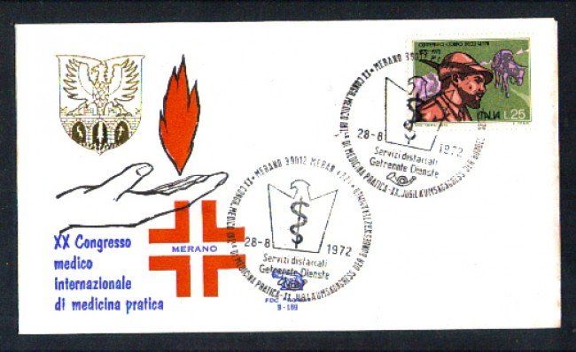1972 - LBF/4019 - ITALIA - MERANO 20° CONGRESSO MEDICINA PRATICA - BUSTA