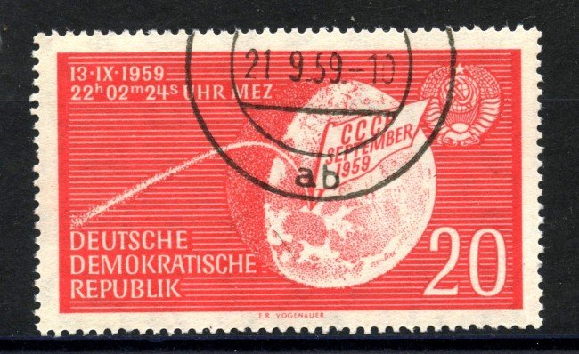 1959 - GERMANIA DDR - ALLUNAGGIO DEL LUNIK 2 - USATO - LOTTO/36166U