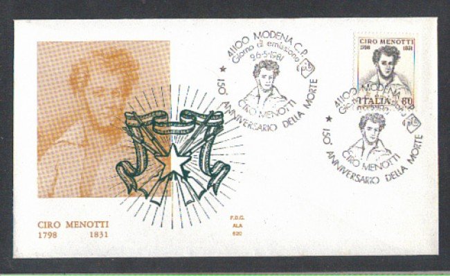 1981 - LOTTO/6739Z - REPUBBLICA - CIRO MENOTTI - FDC
