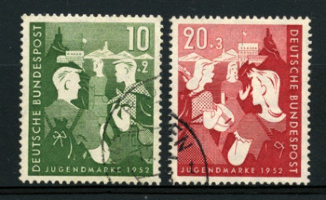 1952 - LOTTO/11840 - GERMANIA FEDERALE - OPERE GIOVENTU' 2v . - USATI