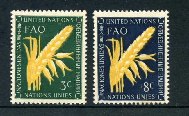 1954 - LOTTO/21304 - ONU U.S.A - IN ONORE DELLA FAO 2v. - NUOVI