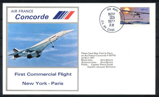 1977 - STATI UNITI - LOTTO/41631 - CONCORDE PRIMO VOLO NEW YORK  PARIGI