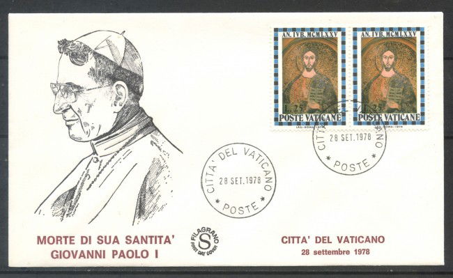 1978 - CITTA' DEL VATICANO - MORTE DI PAPA GIOVANNI PAOLO I° - BUSTA - LOTTO/31730