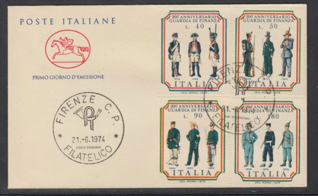 1974 - LOTTO/15358 - REPUBBLICA - GUARDIA DI FINANZA - BUSTA FDC