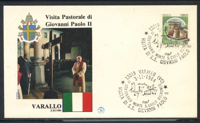 1984 - ITALIA - VARALLO (VC) - VISITA DI S.S. GIOVANNI PAOLO II° - LOTTO/31166