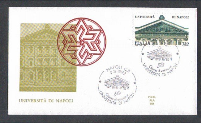 1992 - LOTTO/6982Z - REPUBBLICA - UNIVERSITA' DI NAPOLI - FDC