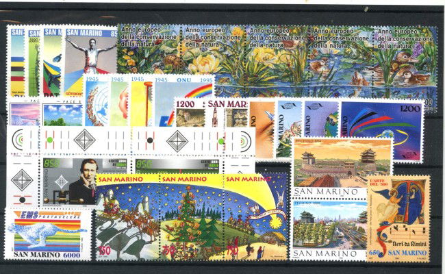 1995 - SAN MARINO - LOTTO/42982 - ANNATA COMPLETA 30 v. + 1 FOGLIETTO NUOVI