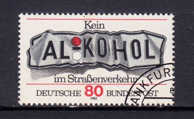 1982 - GERMANIA FEDERALE - GUIDA E ALCOOL - USATO - LOTTO/31397U