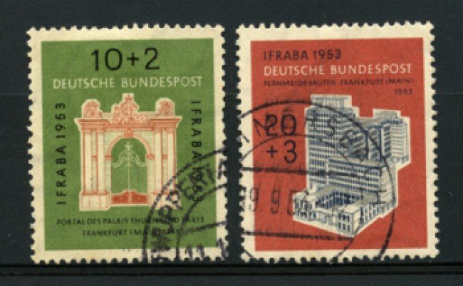 1953 - LOTTO/11849 - GERMANIA FEDERALE - ESPOSIZIONE IFRABA 2v. - USATI
