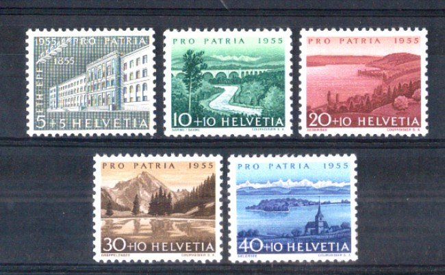 1955 - LOTTO/SVI566CPN - SVIZZERA - PRO PATRIA 5v. - NUOVI
