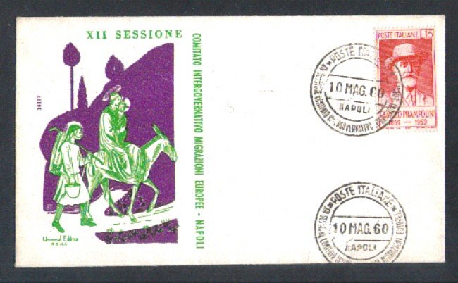 1960 - LBF/3468 - ITALIA - NAPOLI XII° SESSIONE MIGRAZIONI EUROPEE - BUSTA