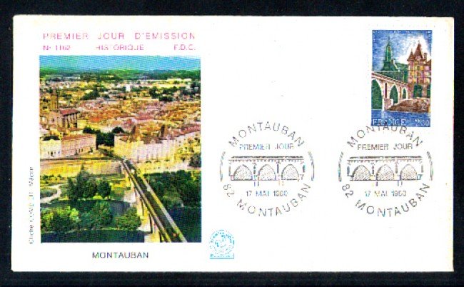 1980 - LBF/3989 - FRANCIA - MONTAUBAN - BUSTA FDC