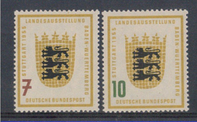 1955 - LBF/2458 - GERMANIA FEDERALE - MOSTRA DI STOCCARDA 2v.