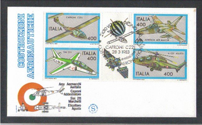 1983 - LOTTO/6786ZA - REPUBBLICA - AEREI ITALIANI 3° - FDC