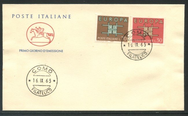 1963 - REPUBBLICA - EUROPA - BUSTA FDC - LOTTO/31933