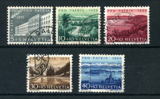 1955 - LOTTO/22317 - SVIZZERA - PRO PATRIA 5v. - USATI