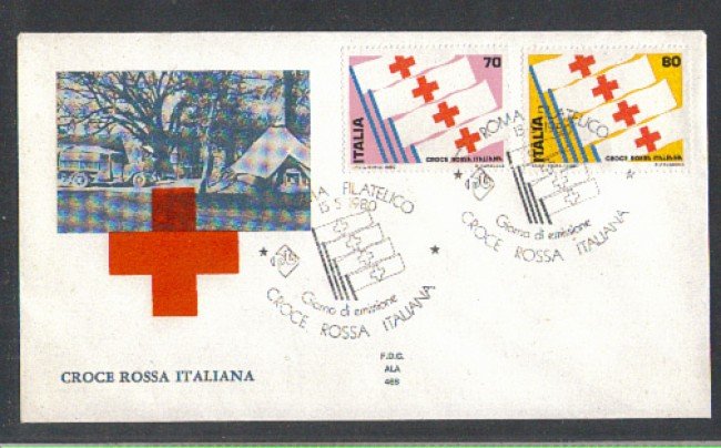 1980 - LOTTO/6719Z - REPUBBLICA - CROCE ROSSA - FDC