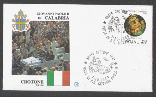 1984 - LBF/3829 - ITALIA - VISITA A CROTONE DI S.S. GIOVANNI PAOLO II°