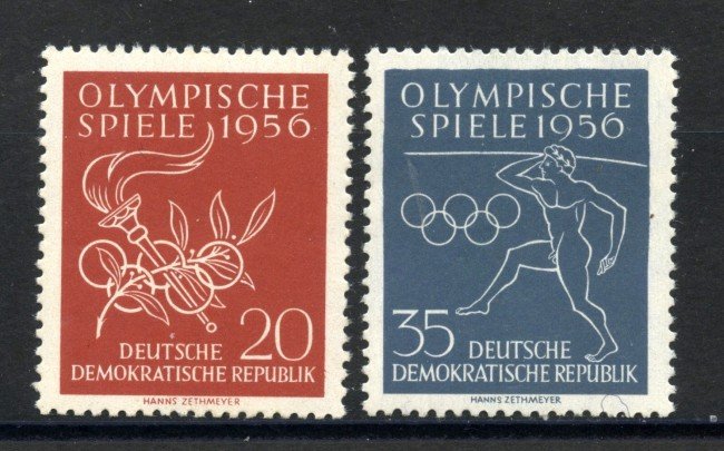 1956 - GERMANIA DDR - OLIMPIADI DI MELBOURNE 2v. - NUOVI - LOTTO/36112