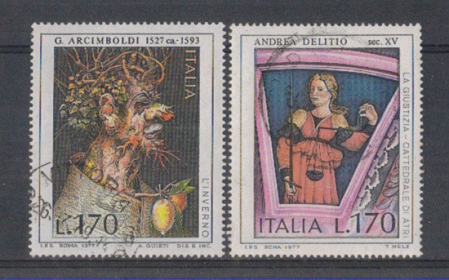 1977 - LOTTO/6664U - REPUBBLICA - ARTE ITALIANA 4° S. - USATI