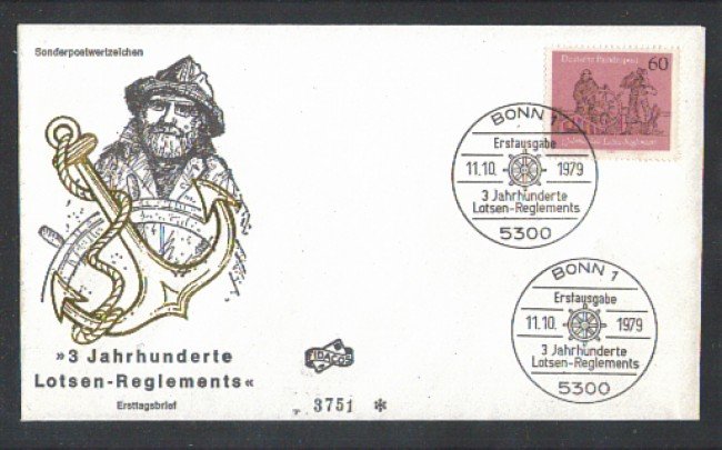 1979 - LBF/3643 - GERMANIA FEDERALE - PILOTAGGIO NAVI - FDC