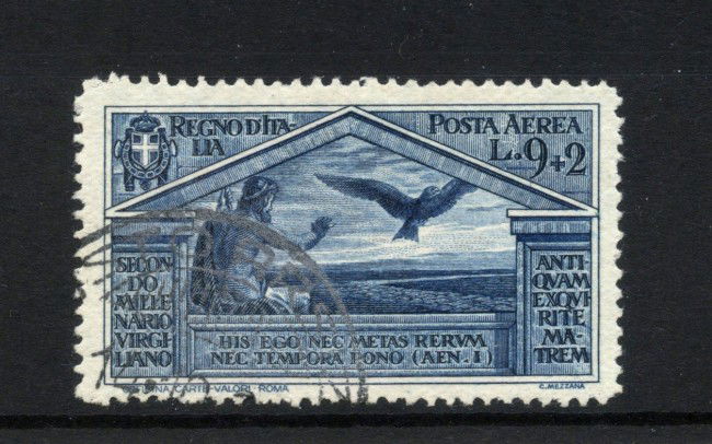 1930 - REGNO - LOTTO/47466 - POSTA AEREA 9+2 LIRE BIMILLENARIO VIRGILIO USATO