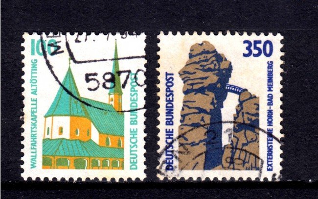 1989 - GERMANIA FEDERALE - MONUMENTI CELEBRI 2v. -  USATI - LOTTO/31308U