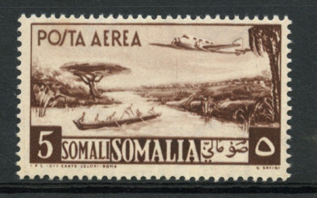 1950/51 - LOTTO/13093 - SOMALIA AFIS - 5s. BRUNO ROSSO POSTA AEREA - LING.