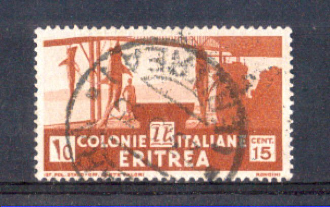 1933 - LOTTO/ERIT206U - ERITREA - 15c. PITTORICA - USATO
