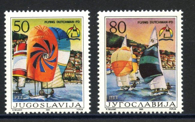 1986 - JUGOSLAVIA - CAMPIONATO DI VELA 2v. - NUOVI - LOTTO/38385