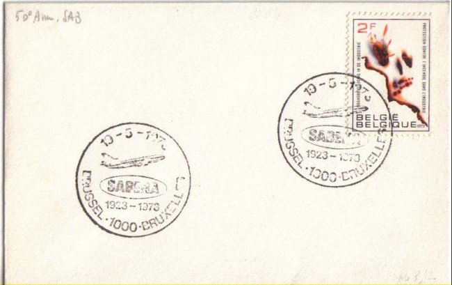 BELGIO - LBF/3112 - 1973  - 50° COMPAGNIA SABENA