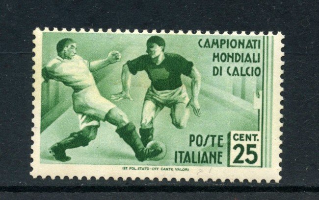 1934 - REGNO - 25 cent. MONDIALI DI CALCIO - LINGUELLATO - LOTTO/REG360L