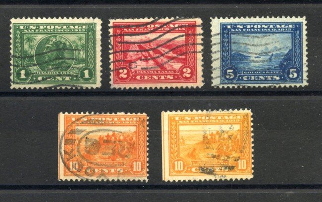 1907 - STATI UNITI - LOTTO/41556 - ESPOSIZIONE PANAMA-PACIFIC  5v. - USATI