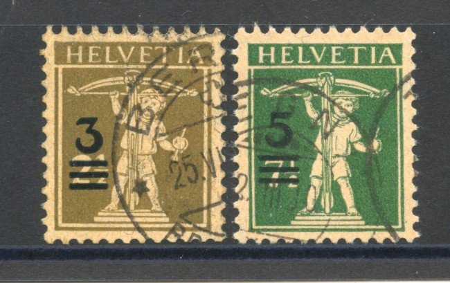 1930 - SVIZZERA - LOTTO/39345 -SOVRASTAMPATI  2v. - USATI