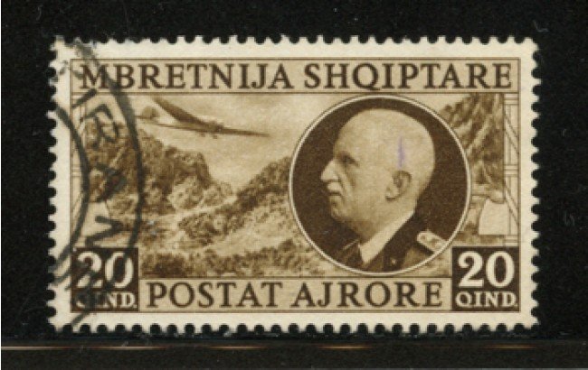 1939 - LOTTO/12416 - ALBANIA ITALIANA - 20q. POSTA AEREA - USATO