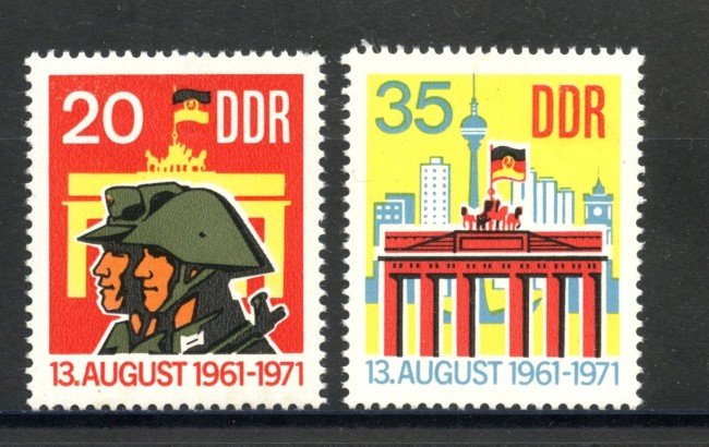 1971 - GERMANIA DDR - MURO DI BERLINO  2v.- NUOVI - LOTTO/36409
