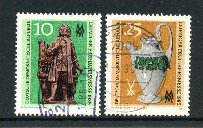 1985 - GERMANIA DDR -  FIERA DI LIPSIA 2v. - USATI - LOTTO/36635