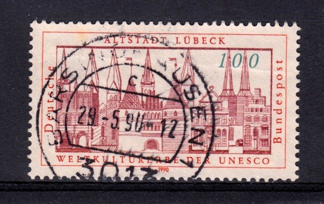 1990 - GERMANIA FEDERALE - 100p. CITTA' DI LUBECCA - USATO - LOTTO/31268U