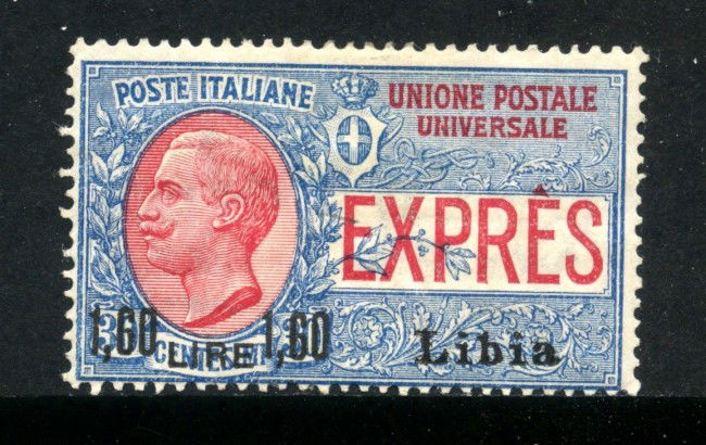 1922 - LIBIA - LOTTO/24976A - ESPRESSO 1,60 SU 30c. - LING. VARIETA'