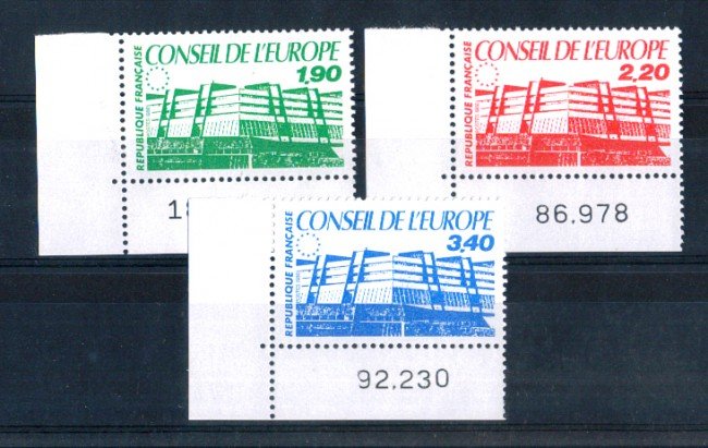 1986 - LOTTO/FRAS95CPN - FRANCIA - CONSIGLIO D'EUROPA 3v. - NUOVI