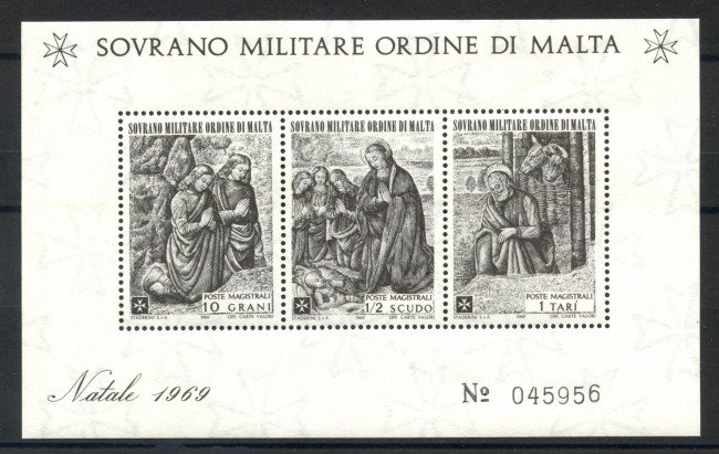 1969 - SOVRANO MILITARE DI MALTA - AFFRESCHI DEL PERUGINO FOGLIETTO - NUOVO - LOTTO/32233