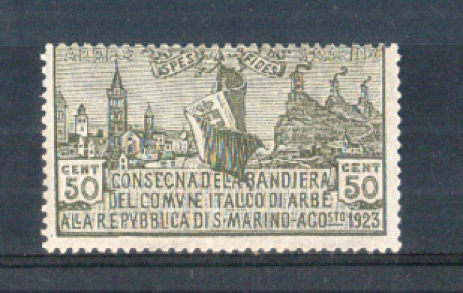 1923 - LOTTO/RSM88L - SAN MARINO - BANDIERA DI ARBE  LING.