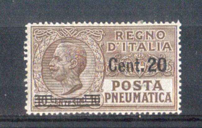1924 - LOTTO/REGPN5L - REGNO - 20 su 10c. POSTA PNEUMATICA  LING