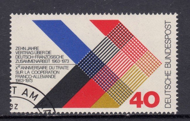 1973 - GERMANIA FEDERALE - COOPERAZIONE FRANCO-TEDESCA - USATO - LOTTO/31523U
