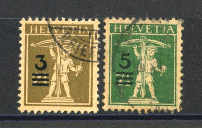 1930 - SVIZZERA - LOTTO/39345A -SOVRASTAMPATI 2v. - USATI