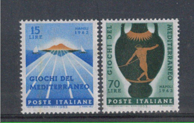 1963 - LOTTO/6419 - REPUBBLICA - GIOCHI DEL MEDITERRANEO