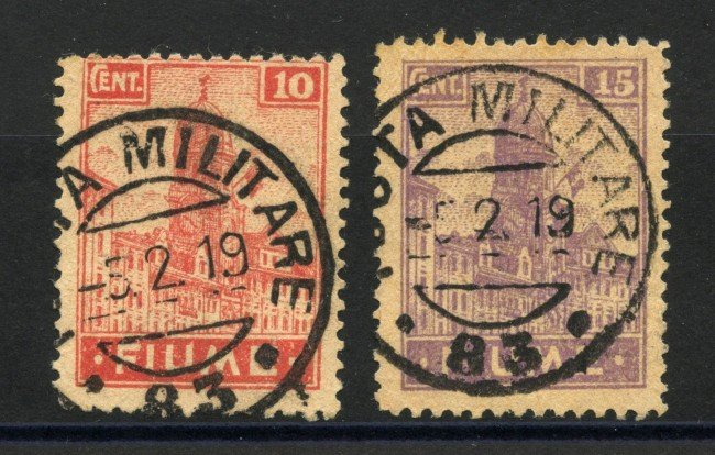 1919 - FIUME - LOTTO/4238 - 10 - 15 CENT. VEDUTE - USATI
