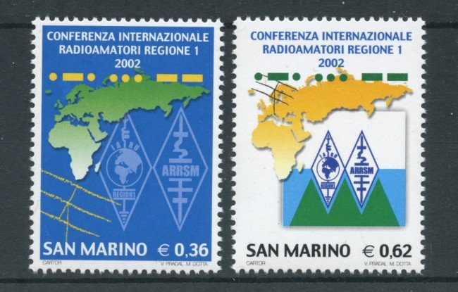 2002 - LOTTO/23333 - SAN MARINO - CONFERENZA RADIOAMATORI 2v. - NUOVI